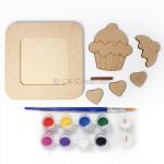 DIY 3D Photo Frame Kit - Cupcake - Content