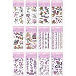 Temporary Glitter Tattoo - Rainbow Mix - Assorted Designs