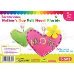 Felt Mom Heart Shape Plushie - Pack of 5