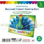 Deepavali Peacock Greeting Card - Pack of 10