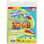 Foam Clay 2-in-1 Transport Keychain Kit - Train and Car/Aeroplane and Ship