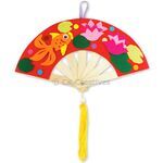 Felt Chinese New Year Fan Pack of 5 - Goldfish