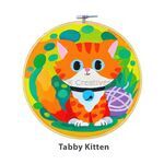 Canvas Painting In Hoop - Tabby Kitten