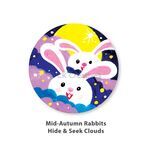 Mid-Autumn Rabbit Magnet Painting - Rabbits Hide and Seek Clouds