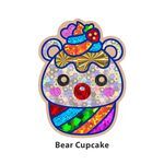 Foil Art 4-in-1 Cupcake Board Kit - Bear