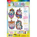 Foil Art 4-in-1 Unicorn Board Kit - Happy, Stars, Cupcake, Popsicle