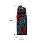 Scratch Art Bookmark Wild Life Part 1 - Size