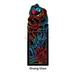 Scratch Art Bookmark Wild Life Part 1 - Orang Utan