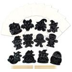 Scratch Art Halloween Deco Stand - Contents