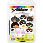 Scratch Art Halloween Mask Kit Pack of 5 - Witch, Pumpkin, Frankenstein, Mummy, Dracula