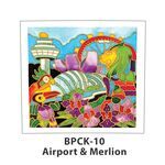 Singapore Theme Batik Painting Kit - Changi Jewel Airport and Merlion