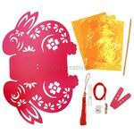 Rabbit Lantern With LED Light Kit - Pack of 5 - Contents for Each Kit
