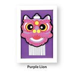 Felt Lunar New Year Lion Dance Decorative Art Stand -Purple