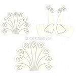 Peacock Paper Craft Painting Deco - Pack of 10 - Individual contents
