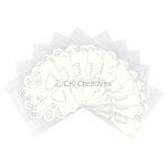 Peacock Paper Craft Painting Deco - Pack of 10