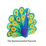 Peacock Paper Craft Painting Deco - Quintessential Peacock