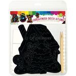 Scratch Art Christmas Deco Stand - 5 Merry Rainbow Displays! - Packaging Back
