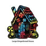 Wooden Christmas Ornament Deco - 12 Jolly Holiday Pals! - Gingerbread House