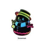 Wooden Christmas Ornament Deco - 12 Jolly Holiday Pals! - Snowman