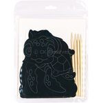 Scratch Art Wild Animal Deco Stand - 8 National Wild Animals! = Packaging Back