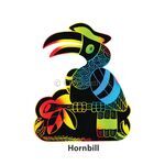 Scratch Art Wild Animal Deco Stand - Hornbill