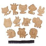Wooden Animal Magnet Kit - 12 Adorable Animals! - Contents