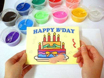 Sand Art For Kids - Happy Birthday Card