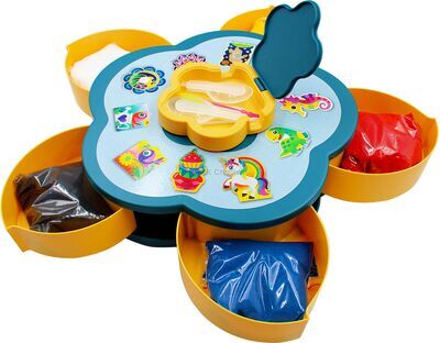 Portable Sand Art Tray Carousel Caddy - Keep Your Sand Tidy - Blue Opened