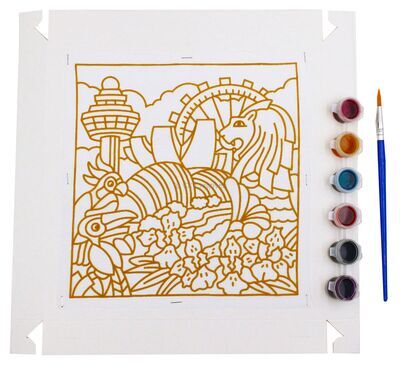 Singapore Theme Batik Painting Kit - Contents
