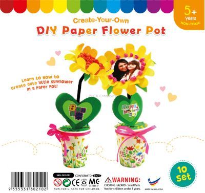 Paper Sunflower Pot - Pack of 10