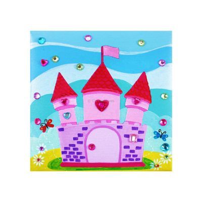 Canvas Art Medium With Jewel Sticker - Sample - Castle