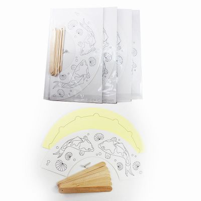 Chinese New Year Paper Fan Pack of 5 - Koi Fish - Content