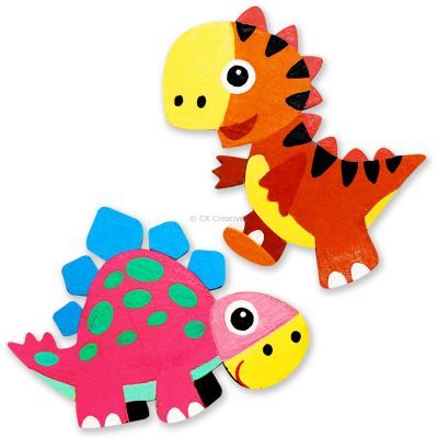 Dinosaur Magnet Kit Pack of 2 - T-Rex And Stegosaurus