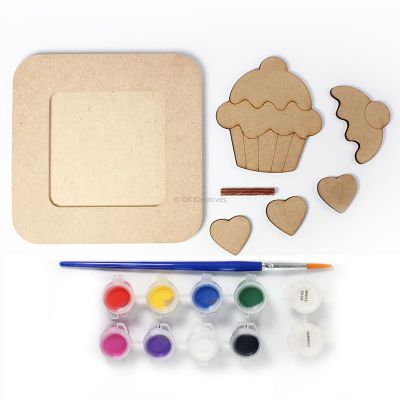 DIY 3D Photo Frame Kit - Cupcake - Content