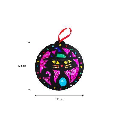 Stained Glass Halloween Hanging Deco Size