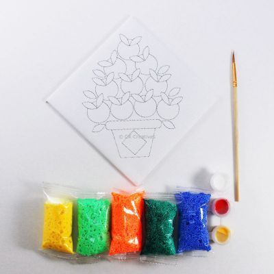 Chinese New Year Foam Clay Canvas Kit - Content