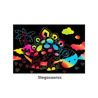 Tangle Scratch Art - Awesome Dino Kit - Stegosaurus