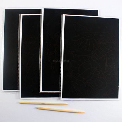 Tangle Scratch Art - Jungle Animal Kit - Content