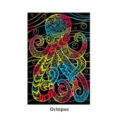 Tangle Scratch Art - Sealife Kit - Octopus