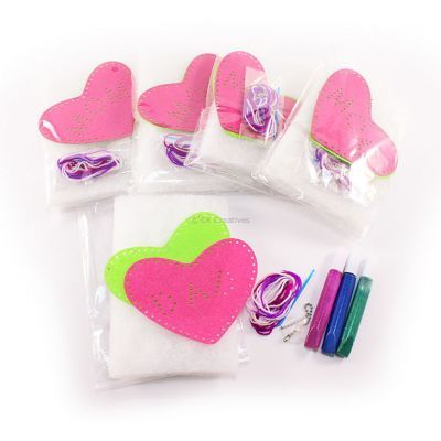 Felt Dad Heart Shape Plushie - Pack of 5