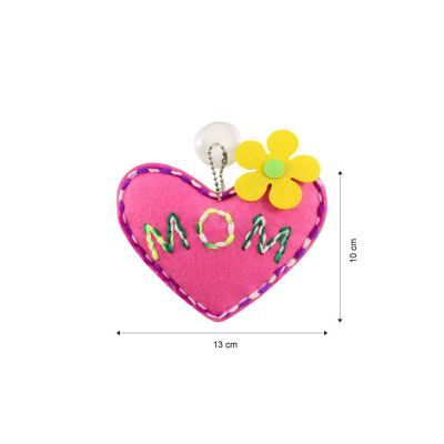 Felt Mom Heart Shape Plushie - Pack of 5