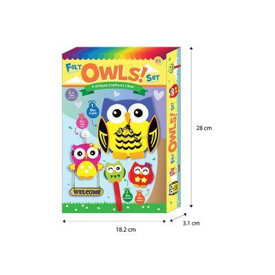 Felt 4-in-1 Owls Box Set - Box Size