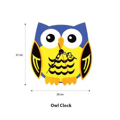 Felt Owl Clock - Size