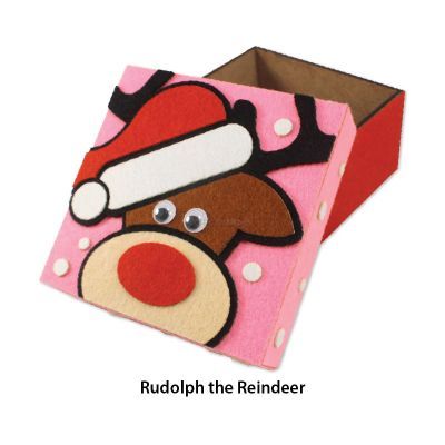 Felt Christmas Gift Box - Rudolph the Reindeer