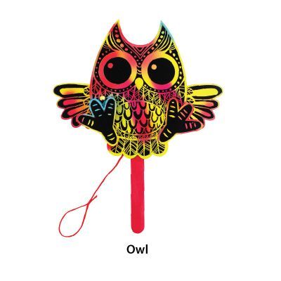 Scratch Art Halloween Puppet - Owl