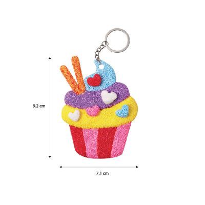 Foam Clay 2-in-1 Cupcake Keychain Size