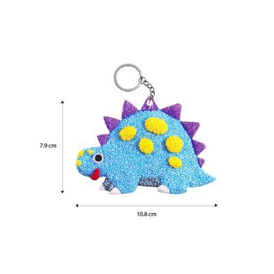 Foam Clay 2-in-1 Dinosaur Keychain Size