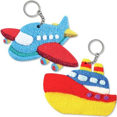 Foam Clay 2-in-1 Transport Keychain Kit - Aeroplane and Ship