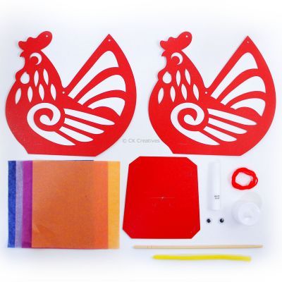 Rooster Lantern Pack of 10 - Contents