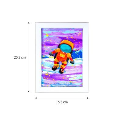 Pour Art Painting Kit With 3D Frame - Space Theme - Size